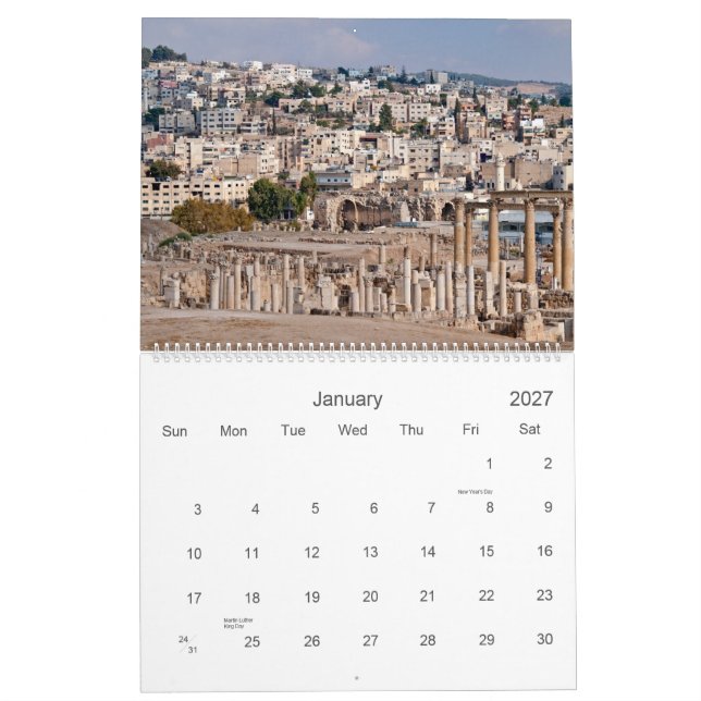 Mural Calendrier Jordanie 2016 (Jan 2027)