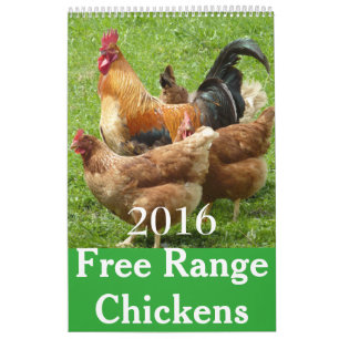 Mural Calendrier libre des poulets 2016 de gamme