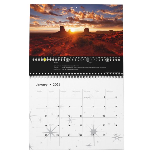 Mural Calendrier lunaire 2015 Astronomy Wall Calendrier  (Jan 2026)