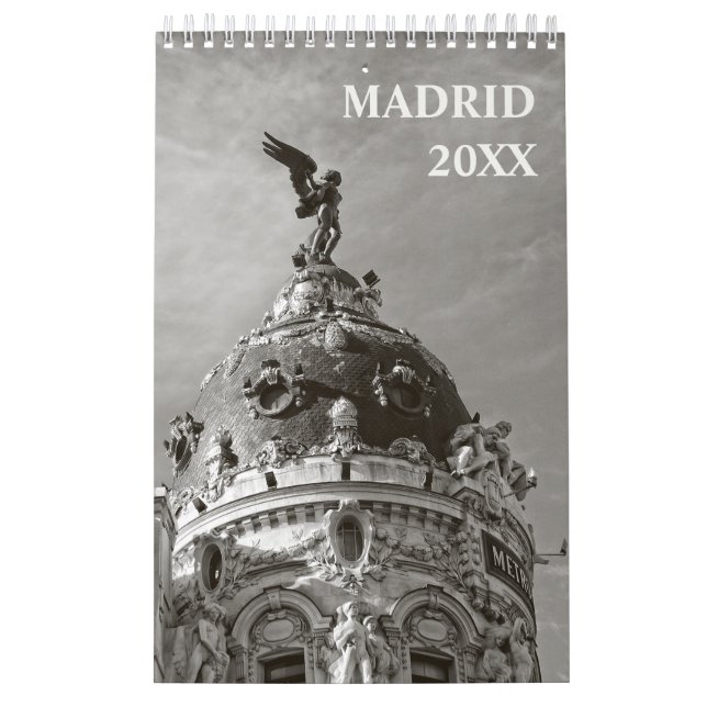 Mural Calendrier Madrid 12 mois (Protection)