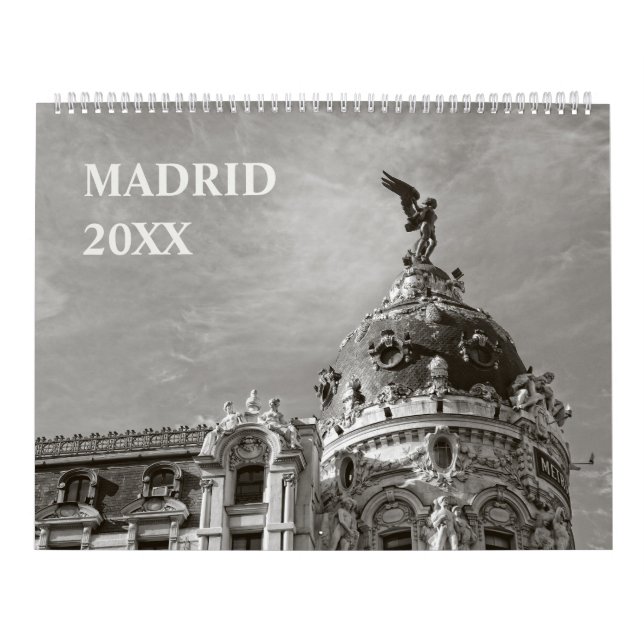 Mural Calendrier Madrid 12 mois (Protection)