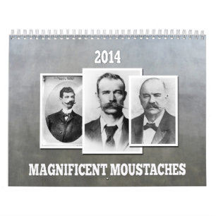Mural Calendrier magnifique de moustaches/moustaches