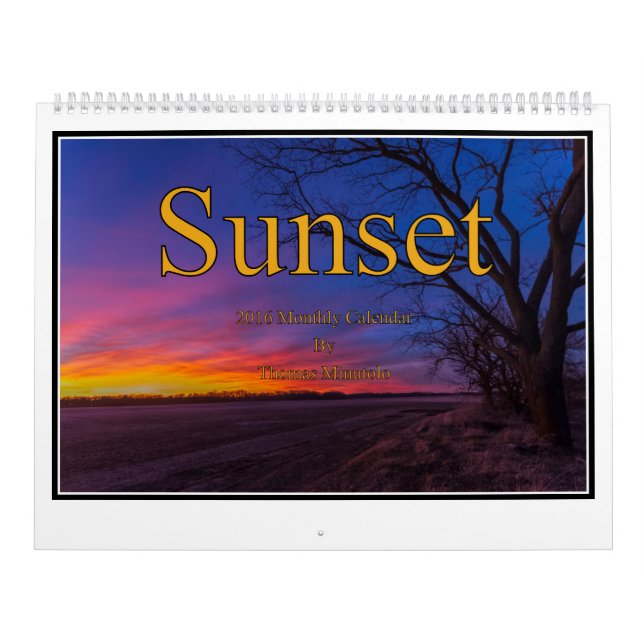 Mural Calendrier mensuel de coucher du soleil par Tom (Protection)