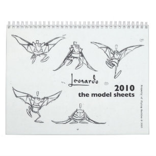 Mural Calendrier modèle de feuille de Leonardo 2010