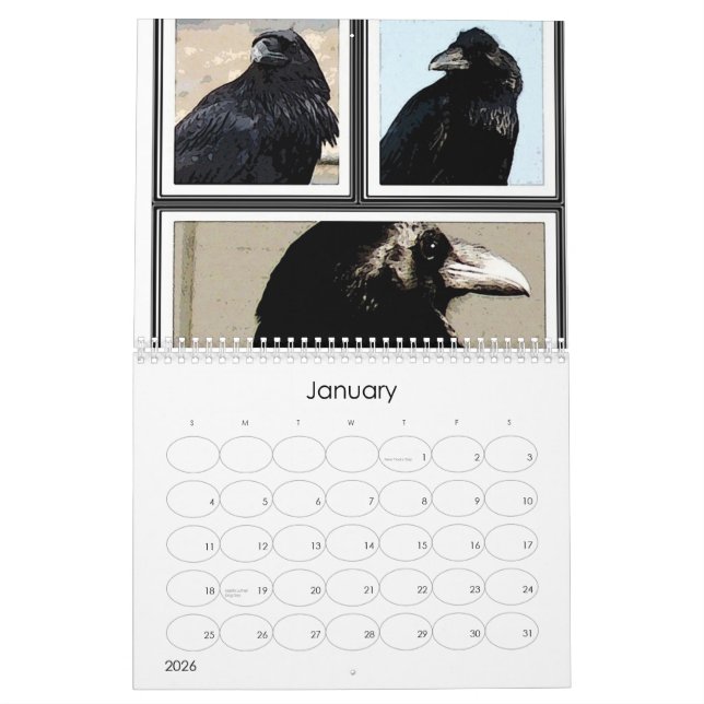 Mural Calendrier mystique de Raven 2013 (Jan 2026)