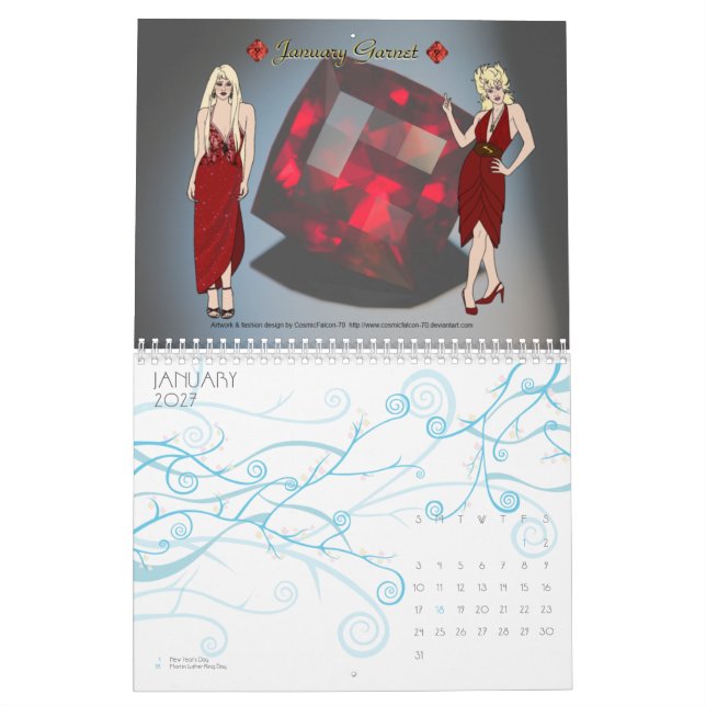 Mural Calendrier officiel de JemCon 2013 (Jan 2027)