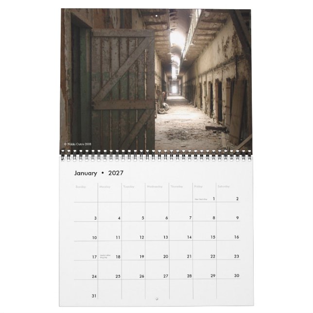 Mural Calendrier oriental 2012 de prison d'état (Jan 2027)