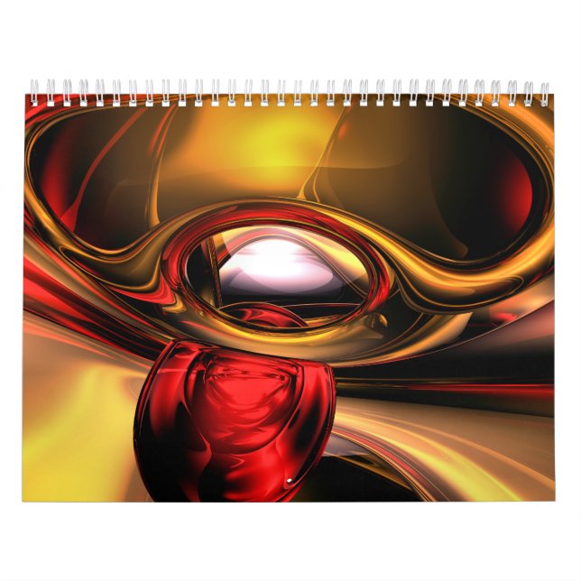 Mural Calendrier personnalisable V5 d'art abstrait (Protection)
