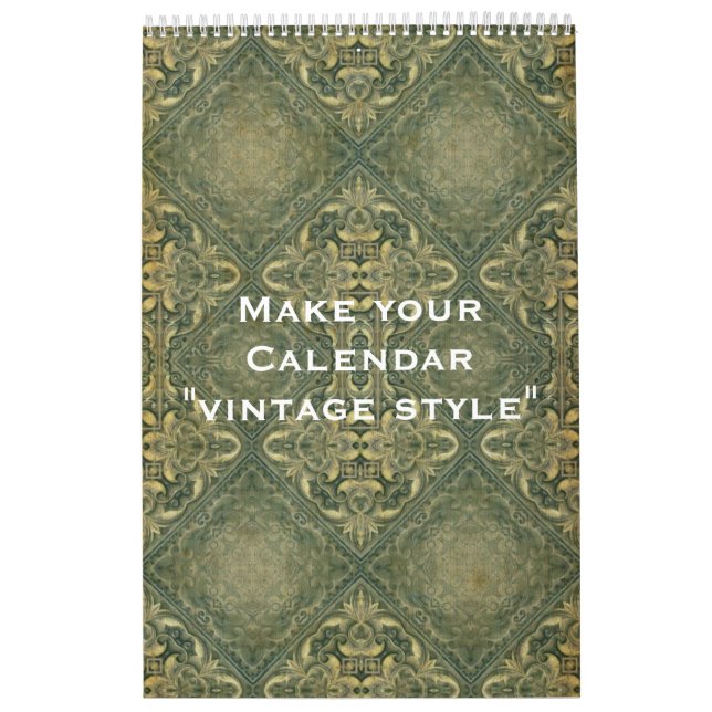 Mural Calendrier personnalisé "STYLE VINTAGE" + vos phot (Protection)