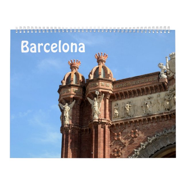 Mural Calendrier photo 12 mois Barcelone, Espagne (Protection)