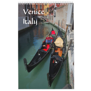 Mural Calendrier photo de Venise 12 mois