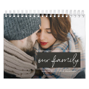Mural Calendrier photo du script de famille