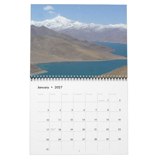 Mural Calendrier photo du Tibet 2014 (Jan 2027)