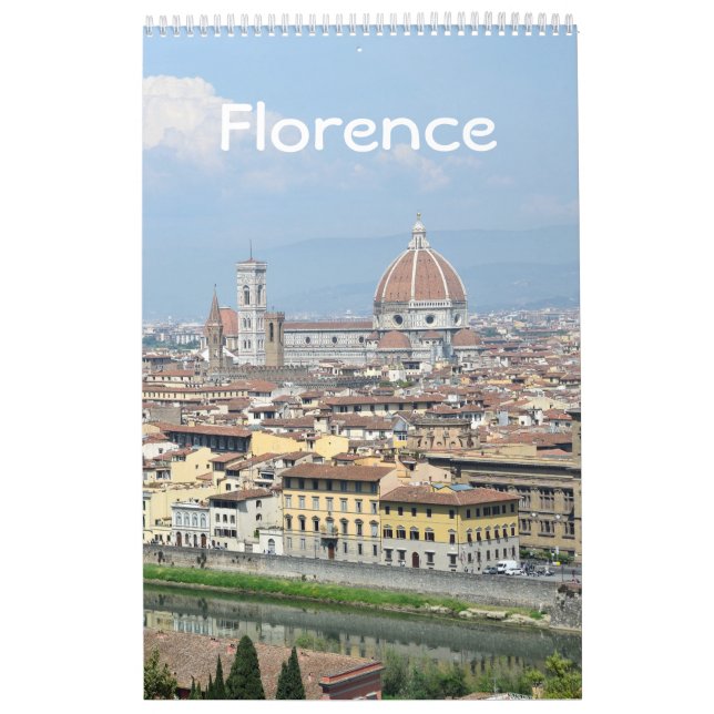 Mural Calendrier photo Florence, Italie 12 mois (Protection)