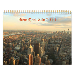 Mural Calendrier photographique de New York City 2016