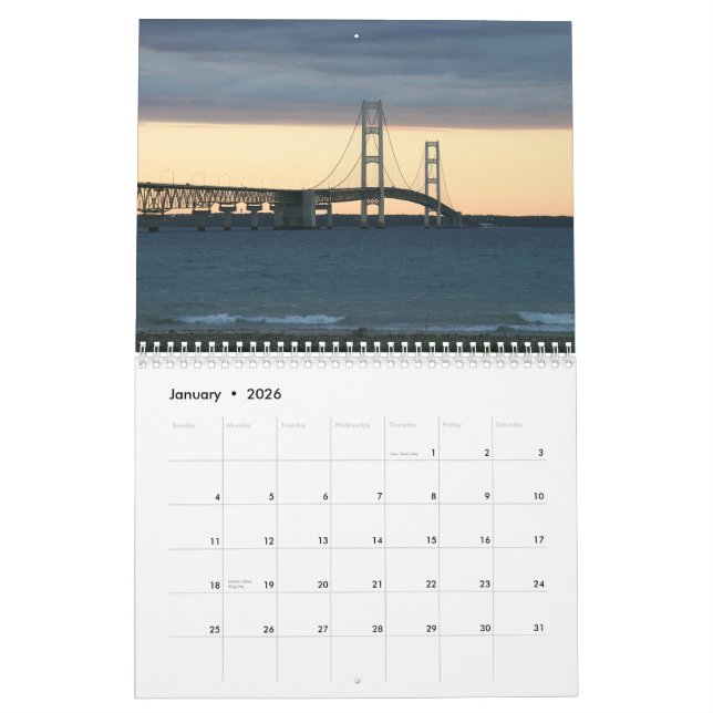 Mural Calendrier pittoresque du Michigan 2008 (Jan 2026)