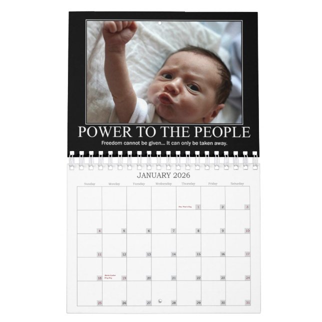 Mural Calendrier rebelle impressionnant (Jan 2026)