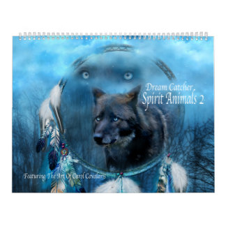 Mural Calendrier rêveur d'art des animaux 2 d'esprit de