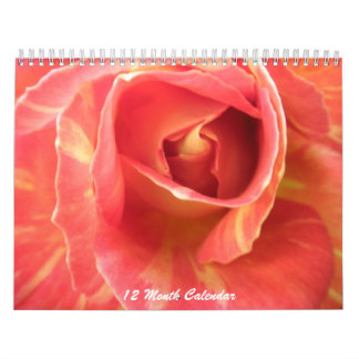 Mural Calendrier rose de fleur de photos de photo de