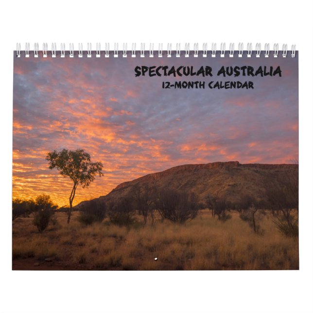 Mural Calendrier spectaculaire de paysage de l'Australie (Protection)