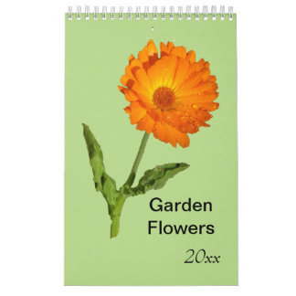 Mural Calendrier - une page - Fleurs de jardin