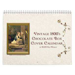 Mural Calendrier vintage 2009 de couvercle de boîte de