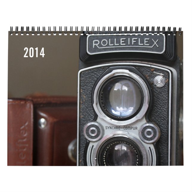 Mural Calendrier vintage 2014 d'appareils-photo (Protection)