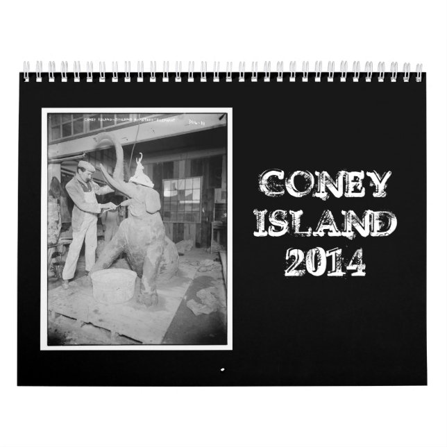 Mural Calendrier vintage de Coney Island 2014 (Protection)