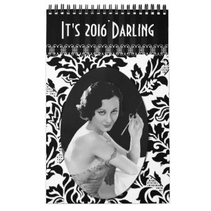 Mural Calendrier vintage de dames