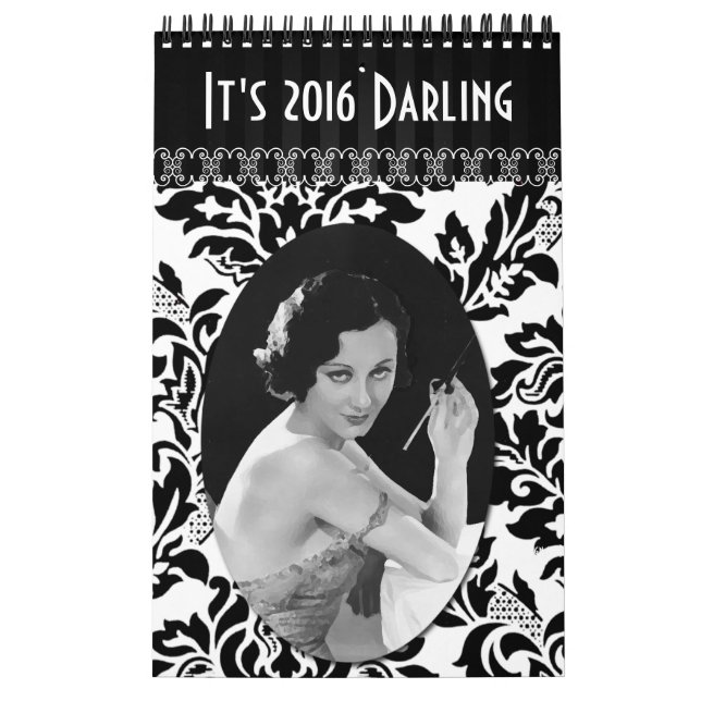 Mural Calendrier vintage de dames (Protection)