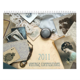 Mural Calendrier vintage de la composition 2016
