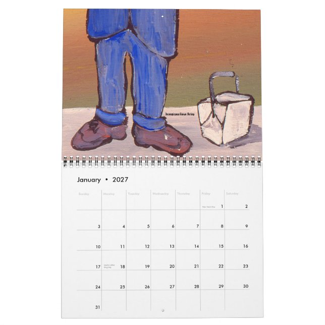 Mural Calendrier vintage de P.Volker 2015 Volker (Jan 2027)