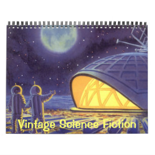 Mural Calendrier vintage Illustration Science Fiction