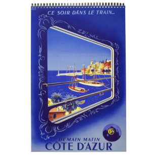 Mural Calendrier Voyage Vintage 14 Affiches Europe simpl