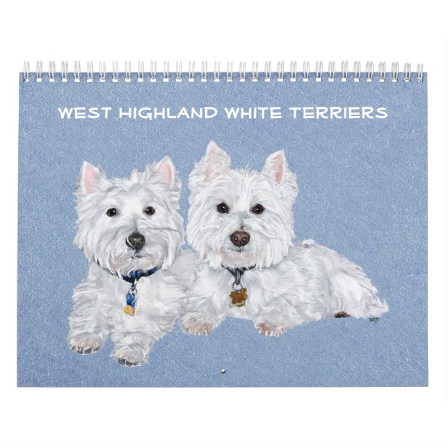 Mural Calendrier West Highland White Terrier (Protection)