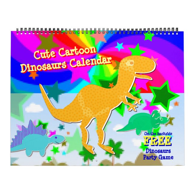 Mural Carton mignon Dinosaures Calendrier pour enfants (Protection)