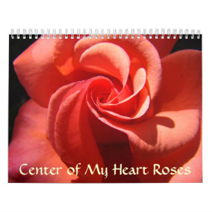 Mural Centre de calendrier de rose de mon cœur Cadeaux d
