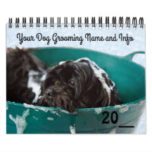 Chien Grooming Pet Store Calendrier de l'entrepris
