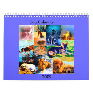 Mural chiens d'art, calendrier de chien, 2009