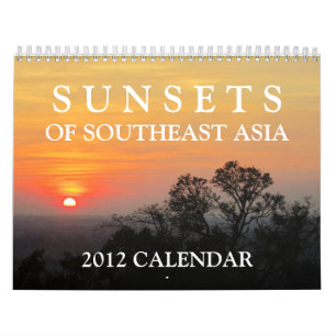 Mural Couchers du soleil de calendrier d'Asie du Sud-Est