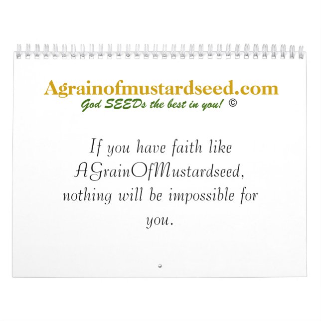 Mural Créer votre calendrier personnalisé (Protection)