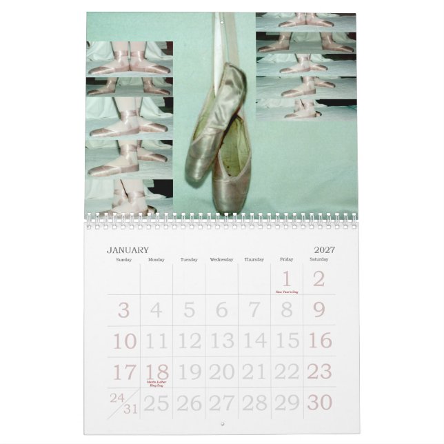 Mural Danse au cours de l'année : Calendrier 2015 (Jan 2027)