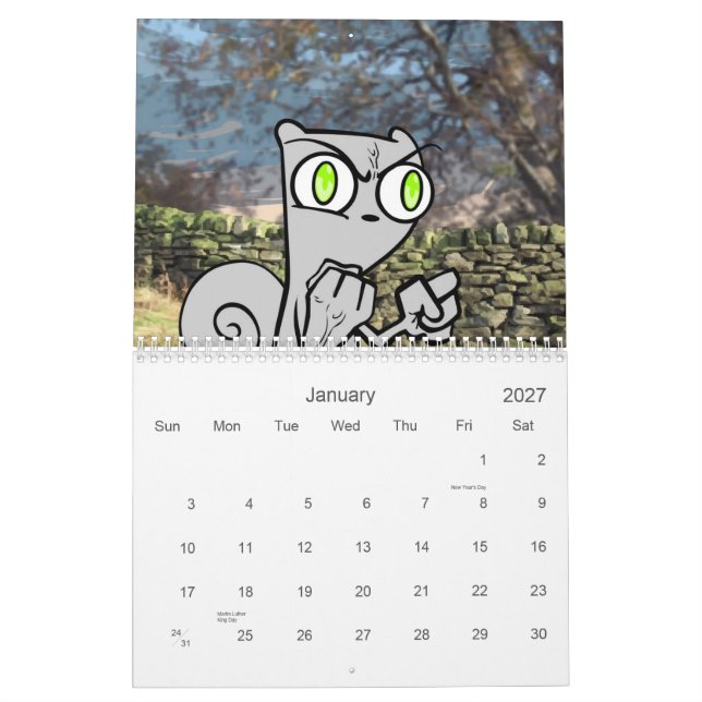 Mural De manière névrotique vôtre calendrier 2013 (Jan 2027)