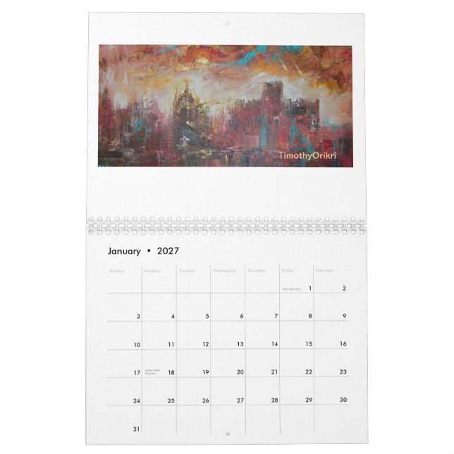 Mural "Detroit sur mon calendrier de l'esprit" 2015 (Jan 2027)