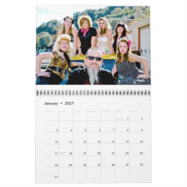 Mural Filles de calendrier de Mariposa (Jan 2027)