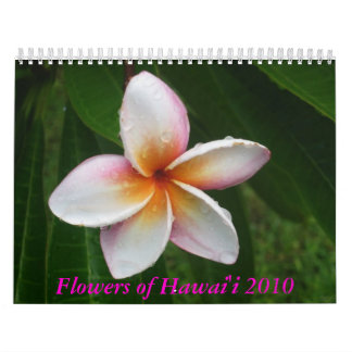 Mural Fleurs de calendrier d'Hawaï 2010