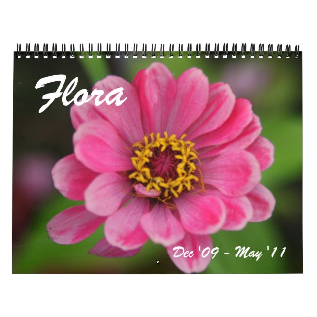 Mural flore calendrier 18 mois (Protection)
