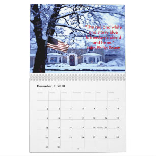 Mural Honorer notre calendrier du drapeau américain 201