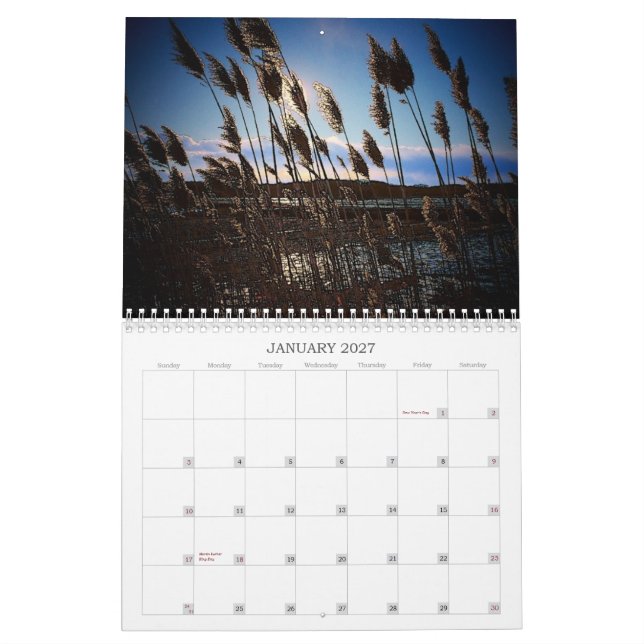 Mural Images de calendrier de la Nouvelle Angleterre (Jan 2027)