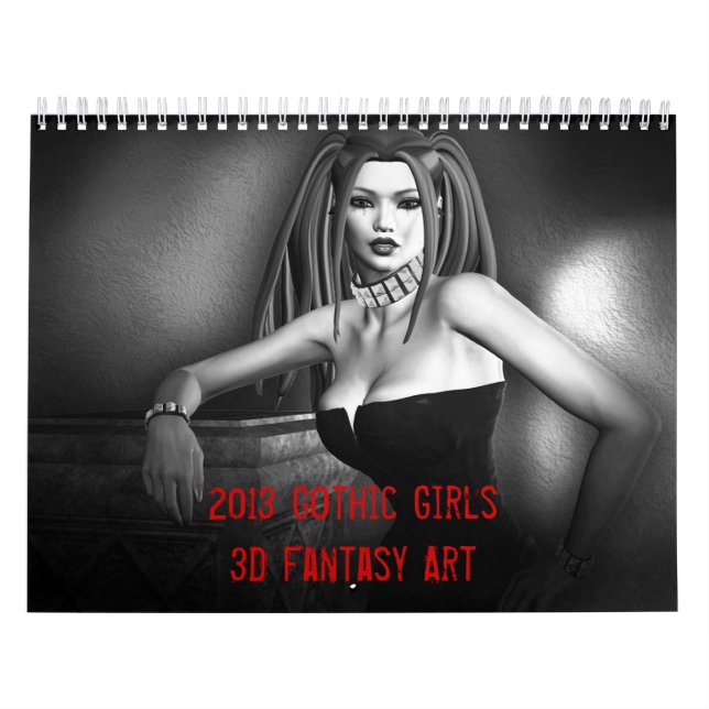 Mural Imaginaire gothique des filles 2013 Calendrier (Protection)